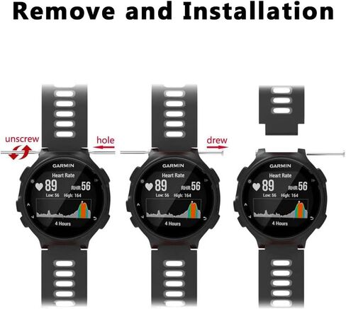 أحزمة ساعة من السيليكون، حزام ساعة مقاوم للماء لـ Garmin Forerunner 735 735Xt 220 230 235 620 630 Approach S20 S5 S6 ساعة ذكية بديلة من الفولاذ المقاوم للصدأ حزام ساعة رياضية in Saudi Arabia