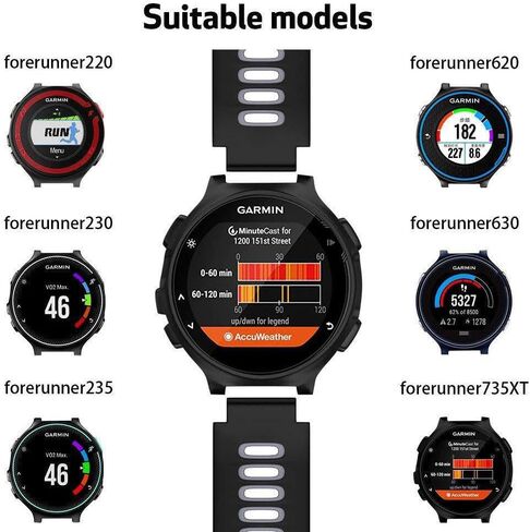 أحزمة ساعة من السيليكون، حزام ساعة مقاوم للماء لـ Garmin Forerunner 735 735Xt 220 230 235 620 630 Approach S20 S5 S6 ساعة ذكية بديلة من الفولاذ المقاوم للصدأ حزام ساعة رياضية in Saudi Arabia