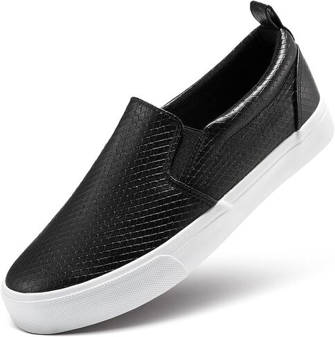 Adokoo Womens Slip On Shoes Fashion PU Leather Sneaker Casual Walking Shoes in Saudi Arabia