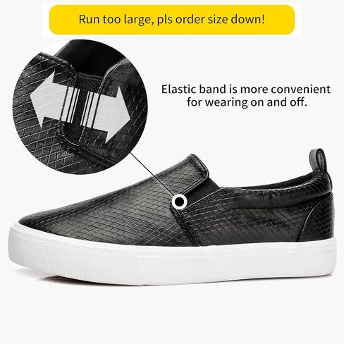 Adokoo Womens Slip On Shoes Fashion PU Leather Sneaker Casual Walking Shoes in Saudi Arabia