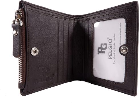 Genuine Polished Stingray Shagreen Skin Leather Zip Bifold Wallet (Carmine Red) in Kuwait