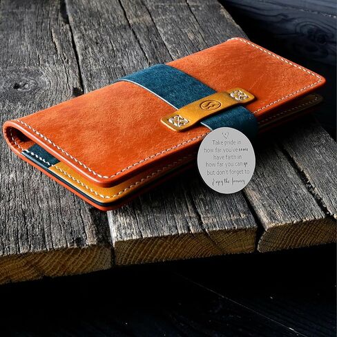 RYOTKIK Don't Forget to Enjoy The Journey Inspirational Pocket Hug Stainless Steel Double Sided Token Gift, Long Distance Relationship Keepsake, Gift for Family Friends Sister Son in Kuwait