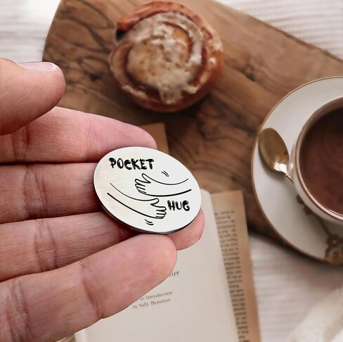 RYOTKIK Don't Forget to Enjoy The Journey Inspirational Pocket Hug Stainless Steel Double Sided Token Gift, Long Distance Relationship Keepsake, Gift for Family Friends Sister Son in Kuwait