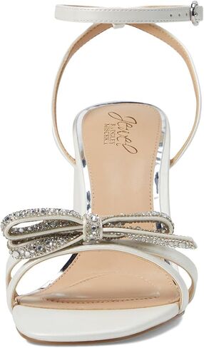 Jewel Badgley Mischka Hillary Block Heel Sandal with Rhinestone Bow in Saudi Arabia
