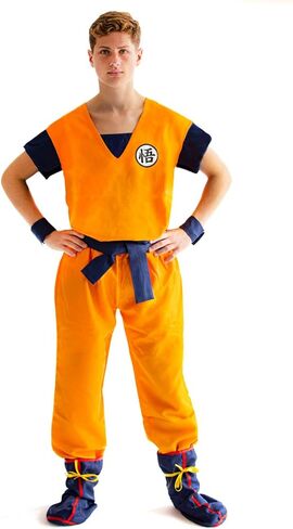 مجموعات أزياء شخصية أنيمي التنكرية مع طباعة لملابس الابن جوكو باللون البرتقالي مقاس S-XXL in Kuwait