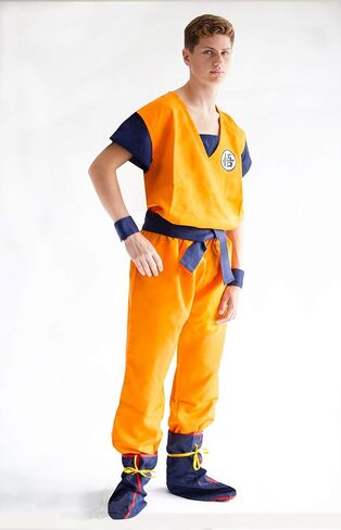 مجموعات أزياء شخصية أنيمي التنكرية مع طباعة لملابس الابن جوكو باللون البرتقالي مقاس S-XXL in Kuwait