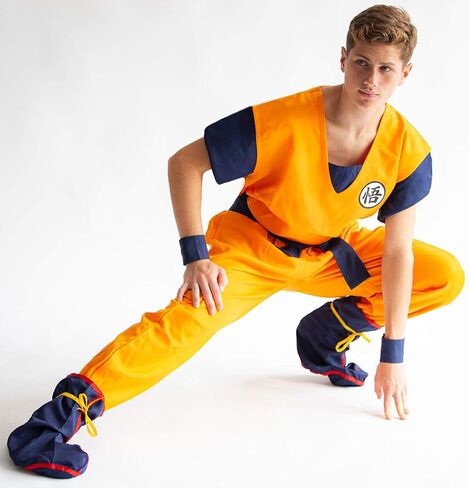 مجموعات أزياء شخصية أنيمي التنكرية مع طباعة لملابس الابن جوكو باللون البرتقالي مقاس S-XXL in Kuwait