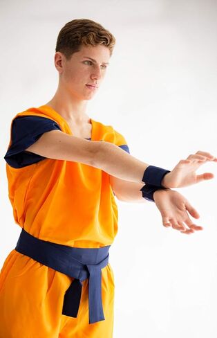 مجموعات أزياء شخصية أنيمي التنكرية مع طباعة لملابس الابن جوكو باللون البرتقالي مقاس S-XXL in Kuwait