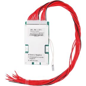 20S BMS 64V 50A Lifepo4 Battery Management System PCB Protection Board with Balance Wire and NTC,Ten Functional protections, Common Port, for Lifepo4 Battery Pack (20S 64V 50A)