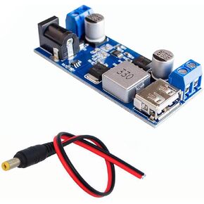 DC12V to 5V DC USB Buck Converter, 2 USB Port Fast Charger Board Auto Power Supply Adapter DC-DC 6-30V 2.5A 12V 24V to 5V 9V Voltage Step Down Regulator Car Volt Transformer(2 USB 2.5A PVC)