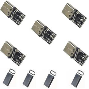 5PCS USB-C PD QC 5V 9V 12V 15V 20V DC Fixed Voltage Power Trigger Module 5A for Household Electronics Routers CCTV IP Cameras Speaker Power Interface Upgrade (Type-C Female Input)