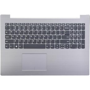 New Laptop Upper Case Palmrest Keyboard Replacement for Lenovo IdeaPad 320-15 320-15IKB 330-15AST 80xs0024us 5CB0N86311 Sliver USA