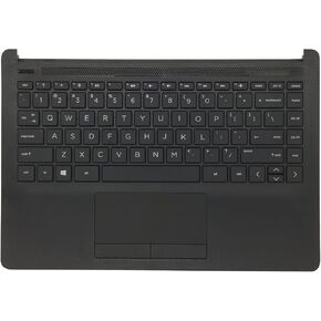 Replacement for HP 14Z-DK 14-DK 14-CF 14S-CF Laptop Upper Case Palmrest Touchpad with Keyboard Assembly L91187-001 6070B1751302 Jet Black