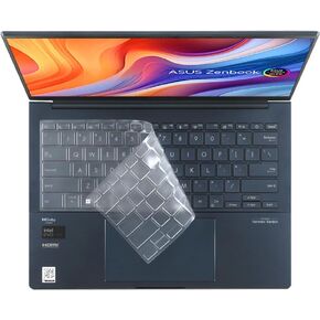 Clear TPU Keyboard Skin Compatible for ASUS Zenbook 14 OLED UX3405, Zenbook 14 X OLED UX3404, Zenbook Pro 14 OLED UX6404 UX6404VV & Zenbook 14 Flip OLED UP3404 UP3404VA UP3404VA-DS74T Series Laptop