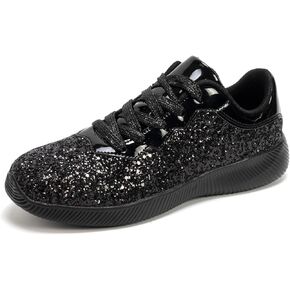 Women's Fashion Glitter Sneakers Running Shoes Lightweight Tennis Shoes Metallic Sequins Walking Sneakers