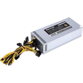 2000W Mining Power Supply PSU, ABSKY Mining Rig PSU ATX PC Power Supply for 8 GPU ETH Rig Ethereum Miner, Mining Machine Power Supply with Adapter Cable
