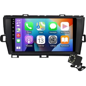 9-Inch IPS Touchscreen Android 12 Car Stereo for Toyota Prius 2010-2015 with Wireless CarPlay & Android Auto 2+32GB Car Radio, Support GPS, WiFi, Bluetooth, FM Radio, Backup Camera, SWC, Dual USB