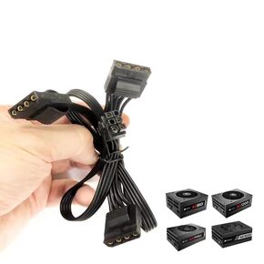 Generic Original Quality SATA Power Cable Cords Compatible with CORSAIR Hard Drive Power Adapter AX860i, AX1200i, AX1500i, and AX1600i ATX Digital Power Supply Splitter (15A Power Cable)