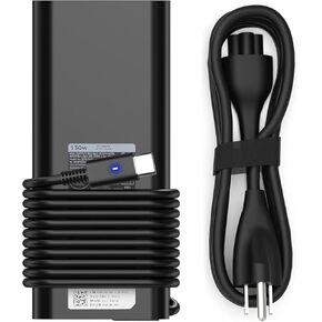 130W USB C Type C Laptop Charger for Dell XPS 15(9575) 2in1 9500 9520 Dell XPS 17 9700 9710 9720 9730 Precision 3470 3480 3571 3580 5550 5560 5530 2-in-1 5570 5750 5770 Inspiron 16 7620 AC Charger