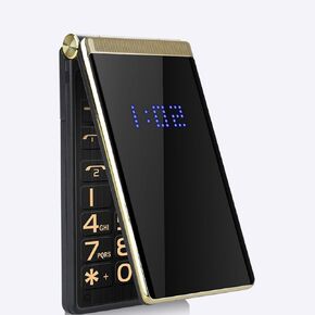 Diyeeni 2.8in Flip Phones for Seniors, Big Button 2G Phone for Elderly, Dual SIM Simple Phone with 5900mah Battery, 32MB /ROM, LED Flashlight, SOS, Camera, E Book