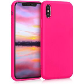 kwmobile Case Compatible with Apple iPhone X Case - Slim Protective TPU Silicone Phone Cover - Orchid Purple