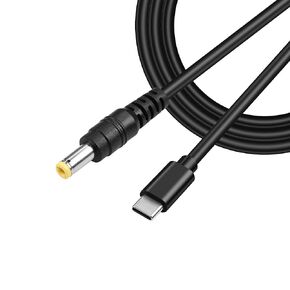 GINTOOYUN USB Type-C to DC 12V Power Charge Cable，USB-C Male Input to DC5.5x2.5mm Male Power Plug Charge Cable, for Router, CCTV,etc(4.9FT)