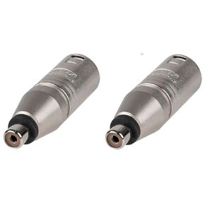 LASE (2) Two Genuine NEUTRIK NA2MPMF - 3 Pin XLR Male to RCA Female Phono Adapter
