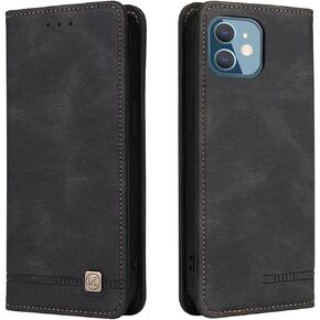 Wallet Case for iPhone 12 iPhone 12 Pro 6.1 inch with [Shockproof TPU Interior Case] Credit Card Holder, PU Flip Folio Book Full Body Protection iPhone 12 12 Pro Case (Brown)