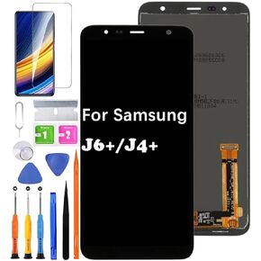 Screen Replacement for Samsung Galaxy J6+ / J4+ Plus J610F J610G J610FN J415F J415FN J415G J415GN J415N LCD Display Touch Digitizer Assembly + Tools
