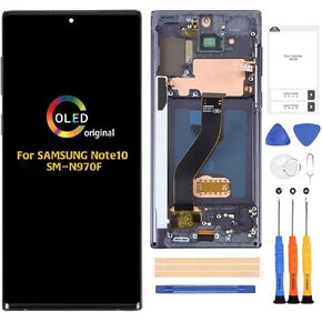 for Samsung Galaxy Note 10 N970 (OLED with Frame) LCD Display Screen Replacement Touch Screen Digitize SM-N970F SM-N970U N970W;N;X Full Assembly Repair Kits with Tools