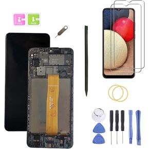 A12 Touch Screen Glass Replacement LCD Screen Assembly with Frame Parts for Samsung Galaxy A12 M127F A125 A125F A125U 6.5 Inch (not fit for A12s)