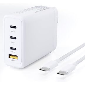 Mac Book Pro/Air Charger,100W GaN USB C Charger,4-Port PD USB Power Adapter,Fast Charging Station,for iPad,iPhone 15 14 13 12 Pro,Galaxy S23 Ultra,Steam Deck,Dell XPS,Google Pixelbook All USB C Device