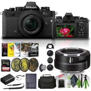 Nikon Zfc Mirrorless Camera with 16-50mm Lens (1675) + FTZ II Adapter + 64GB Memory Card + Filter Kit + Bag + Card Reader + Corel Photo Software + Flex Tripod + Memory Wallet + Cleaning Kit + More