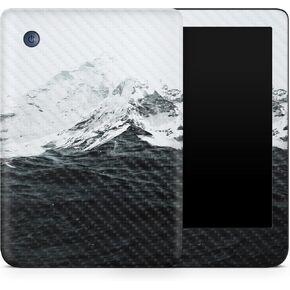 Carbon Fiber Tablet Skin Compatible with Kobo Clara 2E (2022) - Mountain Waves - Premium 3M Vinyl Protective Wrap Decal Cover - Easy to Apply | Crafted in The USA by MightySkins