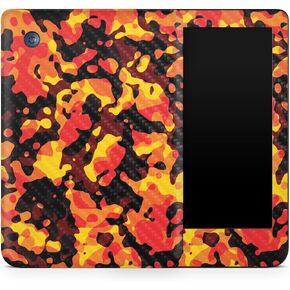 Carbon Fiber Tablet Skin Compatible with Kobo Clara 2E (2022) - Warm Modern Camo - Premium 3M Vinyl Protective Wrap Decal Cover - Easy to Apply | Crafted in The USA by MightySkins