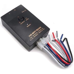 Car High to Low 2 Channel Line Output Converter RCA Car Line Converter Output Adapter Black