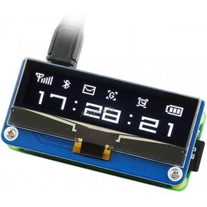 2.23 inch OLED Display HAT for Raspberry Pi 2B/3B/4B/Zero/Zero W Jetson Nano 128×32 Pixels SPI/I2C Interface