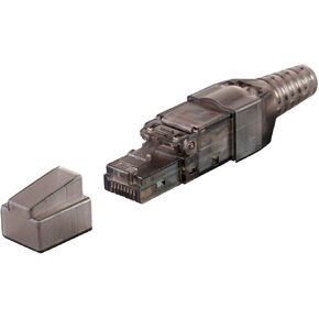 Monoprice Cat6 RJ-45 Field Connection Modular Plug | for 23/24AWG Installation Cable, Unshielded, 10 Pack - Entegrade Series