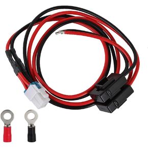 1M 4-Pin 12 AWG 12V 3A DC Power Supply Cable Short Wave Power Supply Cord Cable Adapter Fuse wire for Yaesu FT-450D FT-891 FT-991 Kenwood TS-480SAT TS-590SG TS-890s Icom IC-7000 IC-7100 IC-7610