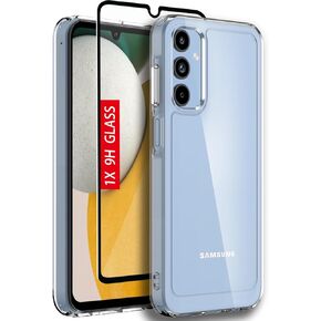 for Samsung A15 5G Case, Samsung Galaxy A15 5G Case, with [Tempered Glass Screen Protector][Built-in 4 Airbags][Not-Yellowing]Military-Grade Shockproof Protective Case for Galaxy A15 4G, Crystal Clear