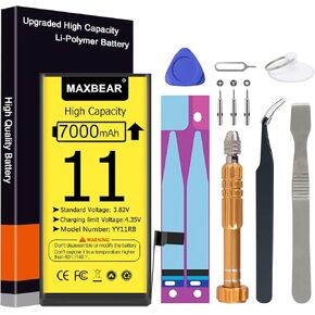 MAXBEAR [7000mAh] Battery for iPhone 11, (2023 New Version) 0 Cycle Ultra High Capacity Battery Replacement for iPhone 11 6.1" Model A2111, A2221, A2223 with Repair Tool Kit