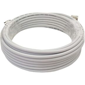 50ft Ultra Low Loss Coaxial Cable with N-Male to N-Male Connector for Cell Phone Signal Booster, Splitters, Outdoor Antenna and Indoor Antenna