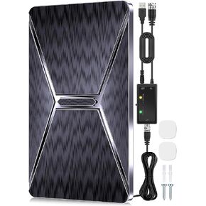 TV Antenna for Smart TV Up 800 + Miles, Indoor Digital Antenna Outdoor Long rang for All TVs VHF UHF High Gain, Antenna Amplifier Signal Booster Support 8k 4k 1080p Fire Stick & HDTV Cable