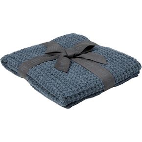 Barefoot Dreams Waffle Baby Blanket Smokey Blue One Size