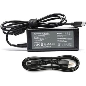45W USB-C AC Charger for Lenovo Chromebook Charger C330 300e 100e 500e S330 ThinkPad E14 E15 L13 L14 L15 14S T14 T14S T15 X13 X1 Carbon T480 T580s P52S P53S Yoga C940 C740 730 910 920 13 730-13ikb