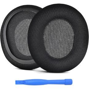 Ear Pads Replacement for SteelSeries Arctis 1 / Arctis 3 / Arctis 5 / Arctis 7 Arctis 9 / Arctis Pro & Prime Wireless Gaming Headset by MMOBIEL - Mesh Fabric Ear Pad Cushions Replacement – Black