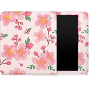Carbon Fiber Tablet Skin Compatible with Kobo Libra 2 (2023) - Lilies in Bloom - Premium 3M Vinyl Protective Wrap Decal Cover - Easy to Apply | Crafted in The USA by MightySkins