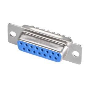 uxcell D-sub Connector DB15 Female Socket 15-pin 2-row Port Terminal Breakout for Mechanical Equipment CNC Computers Blue Pack of 10