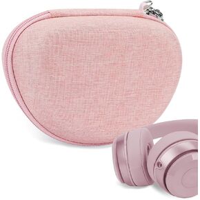 Geekria NOVA Headphones Case Compatible with Beats Solo4, Solo3, Solo2, SoloHD Case, Replacement Hard Shell Travel Carrying Bag with Cable Storage (Pink)