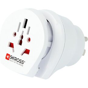 SKROSS Combo World to USA Travel Adapter for Travel from Around The World to Countries That use The American or Schuko Standard